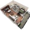 Floor plan: 1 BR Designer Overlook