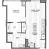 Floor plan: 1BR/1BA
