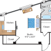 Floor plan: Renovated Studio 09 Tier