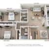 Floor plan: 2 Bedroom, 2 Bath