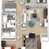 Floor plan: Hickory with Fenced-In Yard