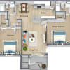 Floor plan: B Plan 2-2 Up