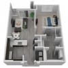 Floor plan: Bamboo - 1x1 (lv-A1)