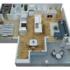 Floor plan: 1-B