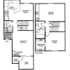 Floor plan: 2 Bed / 1.5 Bath Town House
