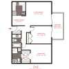 Floor plan: 2 Bedroom 2 Bath