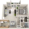 Floor plan: 1 bedroom waitlist
