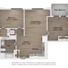 Floor plan: 1 BR + Den TYPE P