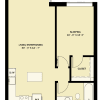 Floor plan: 1 Bedroom 1 Bath B9