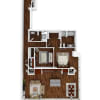 Floor plan: 2 BR
