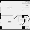 Floor plan: 1 Bedroom C