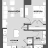 Floor plan: 1 Bed/1 Bath-A1