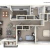Floor plan: 2 Bedrooms, 1.5 Baths