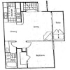Floor plan: 1x1