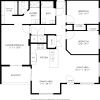 Floor plan: Three Bedroom / Two Bathrooms