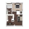 Floor plan: 1x1 660sq