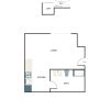 Floor plan: Studio A3 + Loft