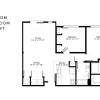 Floor plan: C3r Two Bedroom Renovated
