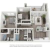 Floor plan: 2 Bedroom 2 Bathroom