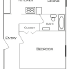 Floor plan: 1 Bedroom 1 Bath