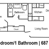 Floor plan: One Bedroom