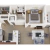 Floor plan: 1 Bedroom 1 Bathroom