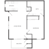 Floor plan: 1x1