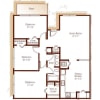 Floor plan: 3 Beds 1 Bath