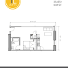 Floor plan: Studio - Unit 305