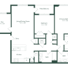 Floor plan: 2C+D | 2 Bed | 2 Bath | Den
