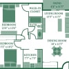 Floor plan: Two Bedroom