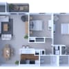 Floor plan: 2 Bedroom 2 Bath  