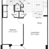 Floor plan: 1 Bedroom O