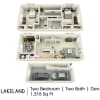 Floor plan: Lakeland Townhome with Den & Tandem Garage