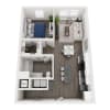 Floor plan: A1 | 1 Bed | 1 Bath