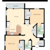 Floor plan: 2X2 Lewis