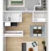 Floor plan: 1 Bed 1 Bath