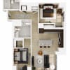 Floor plan: 2 Bed/2 Bath-B2