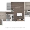 Floor plan: Two Bedroom Two Bathroom (1100 SF)