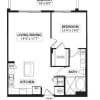 Floor plan: A7 1 Bed 1 Bath
