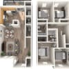 Floor plan: Four Bedroom Townhome