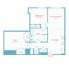 Floor plan: D3.1 | 2 Bed | 1 Bath | Den