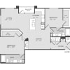 Floor plan: 2BR 2BA (1457 SF)