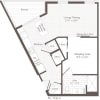 Floor plan: Studio w-nook