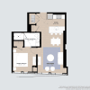 Floor plan: Alcove One Bedroom 11 Tier 3