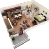 Floor plan: 1 BR Grand Overlook