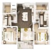 Floor plan: B2-HC