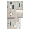 Floor plan: 2x1 780