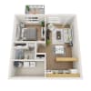 Floor plan: Wonderful One Bedroom Apartment Home