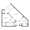 Floor plan: 1 Bed large